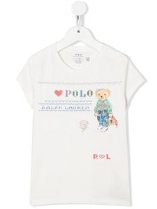 POLO RALPH LAUREN KIDS t-shirt à manches courtes - Blanc