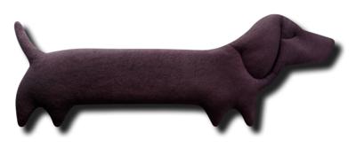 Leschi Verwarmingskussen Winston de Hond - Aubergine