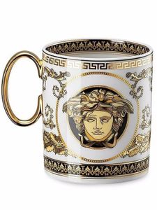 Versace mug Virtus Alphabet N en porcelaine - Blanc