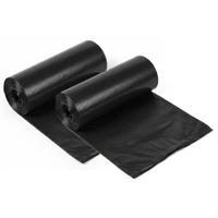 Basic Afvalzakken - vuilniszakken - 40x stuks - van 50 liter - zwart kunststof - 68 x 70 cm