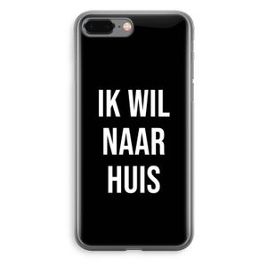 Ik wil naar huis - Zwart: iPhone 8 Plus Transparant Hoesje