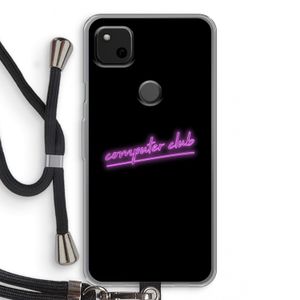 Vice Black: Pixel 4a Transparant Hoesje met koord