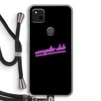 Vice Black: Pixel 4a Transparant Hoesje met koord