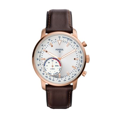 Horlogeband Fossil FTW1172 Leder Bruin 22mm