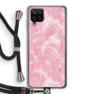 Abstract Painting Pink: Samsung Galaxy A12 Transparant Hoesje met koord
