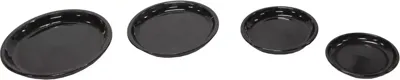 Mcollections Schotel Geglazuurd - Ø29 x H3 cm - Zwart