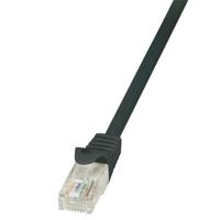 LogiLink CP2023U RJ45 Netwerkkabel, patchkabel CAT 6 U/UTP 0.50 m Zwart Snagless 1 stuk(s) - thumbnail