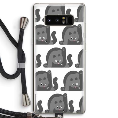 Cats: Samsung Galaxy Note 8 Transparant Hoesje met koord