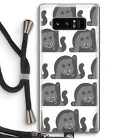 Cats: Samsung Galaxy Note 8 Transparant Hoesje met koord Cats: Samsung Galaxy Note 8 Transparant Hoesje met koord