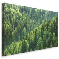 Schilderij - Groen bos, 4 maten, wanddecoratie - thumbnail