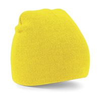 Pull-on beanie wintermuts in het geel - thumbnail