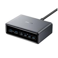 AnkerPrime Charger (200W, 6 Ports, GaN) USB Hub Zwart