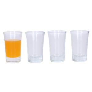 Shotglaasjes - 4x stuks - glas - 50 ml