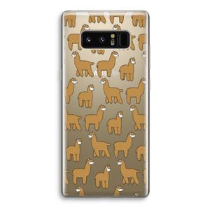 Alpacas: Samsung Galaxy Note 8 Transparant Hoesje