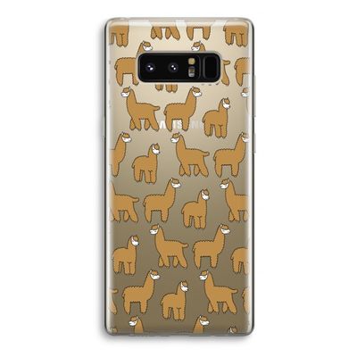 Alpacas: Samsung Galaxy Note 8 Transparant Hoesje