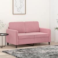Tweezitsbank 120 cm fluweel roze