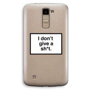 Don't give a shit: LG K10 (2016) Transparant Hoesje