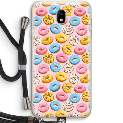 Pink donuts: Samsung Galaxy J7 (2017) Transparant Hoesje met koord