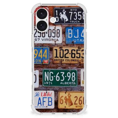 iPhone 16 Plus Anti-shock Hoesje met foto Kentekenplaten iPhone 16 Plus Anti-shock Hoesje met foto Kentekenplaten