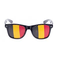 Zwarte Belgie supporters bril voor volwassenen   - - thumbnail