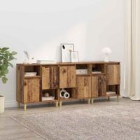Dressoirs 3 pcs Oud Hout 60 x 35 x 70 cm Bewerkt hout