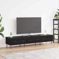 TV-kast met lade Zwart eiken 150 x 36 x 30 cm Bewerkt hout