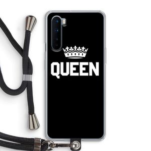 Queen zwart: OnePlus Nord Transparant Hoesje met koord