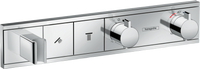 Hansgrohe RainSelect thermostaat afbouwdeel voor 2 functies met douchehouder chroom - thumbnail