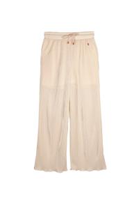 NoNo Zomer broek meisjes Licht goud - plissee - palazzo - AOP - Sun