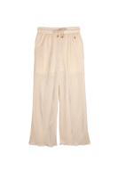 NoNo Zomer broek meisjes Licht goud - plissee - palazzo - AOP - Sun