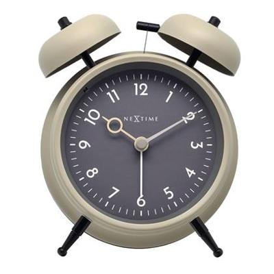 NeXtime - Tafelwekker 12 x 14 x 6cm-Stil-Licht-Metaal-NeXtime "Golden