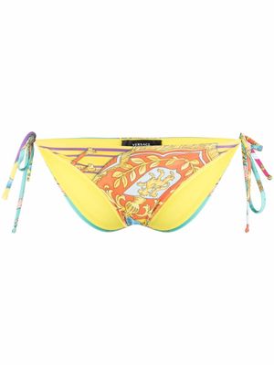 Versace bas de bikini à imprimé baroque - Jaune