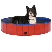 Hondenzwembad inklapbaar 160x30 cm PVC rood - thumbnail