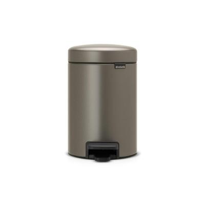 Brabantia NewIcon Pedaalemmer - 3 liter - kunststof binnenemmer - platinum 113246