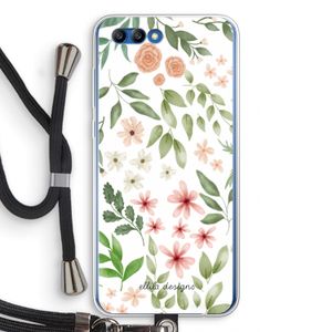 Botanical sweet flower heaven: Honor 10 Transparant Hoesje met koord