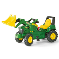 Rolly Toys Farmtrac John Deere 7930 traptrekker met lucht-banden, versnelling, rem en voorlader - thumbnail