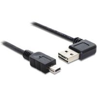 Delock 83380 Kabel EASY-USB 2.0 Type-A male haaks links/rechts > USB 2.0 Type Mini-B male 3 m