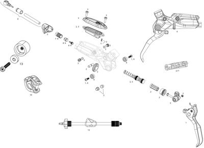 SRAM schijfrem "g2 ultimate" disc brake g2 ultim. fr.950mm black