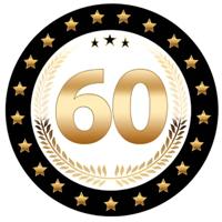 Bierviltjes 60 - 75x stuks - zwart/goud - luxe - verjaardag/jubilea - feestartikelen