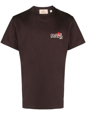 Deus Ex Machina t-shirt en coton recyclé à logo imprimé - Marron