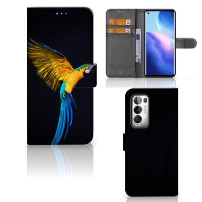 OPPO Find X3 Neo 5G | Telefoonhoesje | Met pasjeshouder | Papegaai