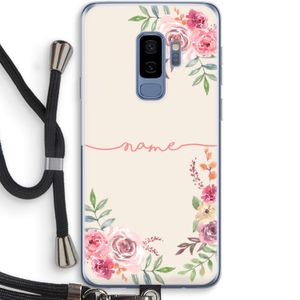 Rozen: Samsung Galaxy S9 Plus Transparant Hoesje met koord