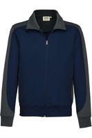 HAKRO 477 Comfort Fit Sweatjacket donkerblauw/antraciet, Tweekleurig