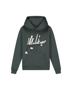 Malelions Hoodie graffiti split - Teal / Off wit