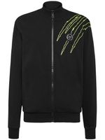 Plein Sport veste zippée à logo appliqué - Noir