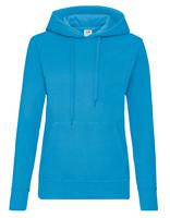 Fruit Of The Loom F409 Ladies´ Classic Hooded Sweat - Azure Blue - S - thumbnail