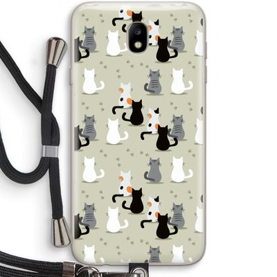 Katten: Samsung Galaxy J7 (2017) Transparant Hoesje met koord
