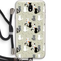 Katten: Samsung Galaxy J7 (2017) Transparant Hoesje met koord