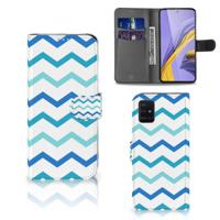 Samsung Galaxy A51 | Telefoon Hoesje | Zigzag Blauw