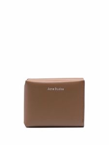 Acne Studios portefeuille pliant à effet grainé - Marron